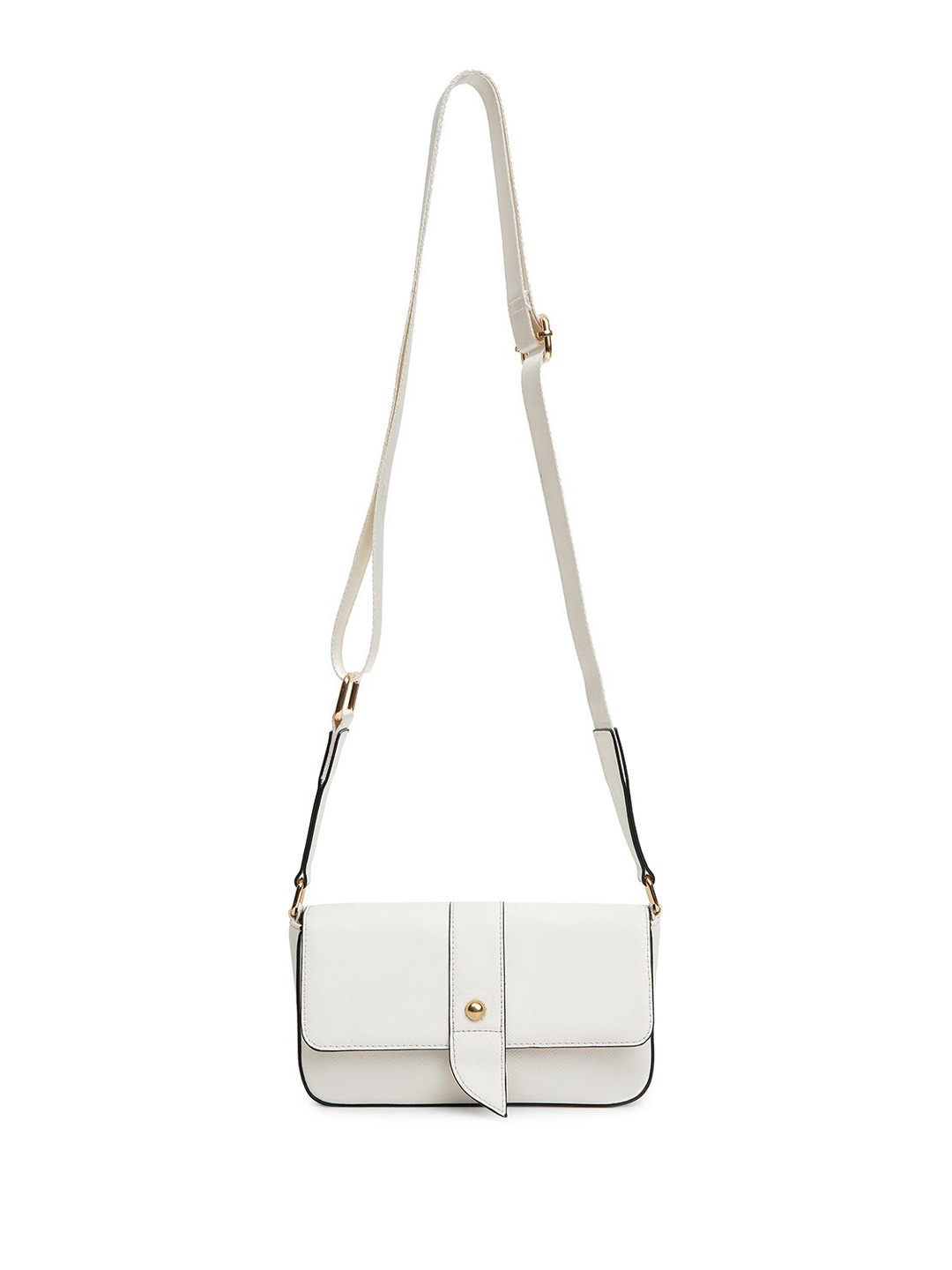 

DressBerry PU Structured Sling Bag, White