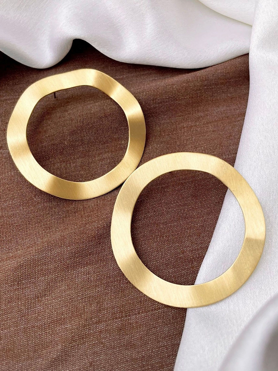 

UnfoldSelf Contemporary Hoop Earrings, Gold