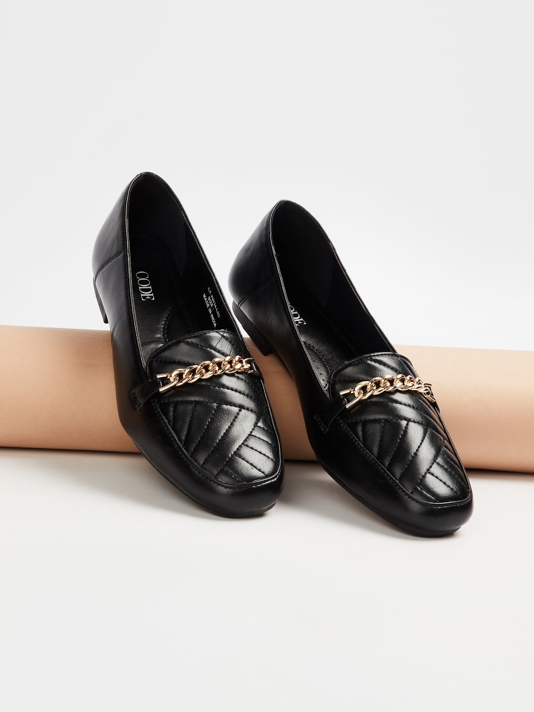 

CODE by Lifestyle Women Square Toe Horsebit Loafers, Black