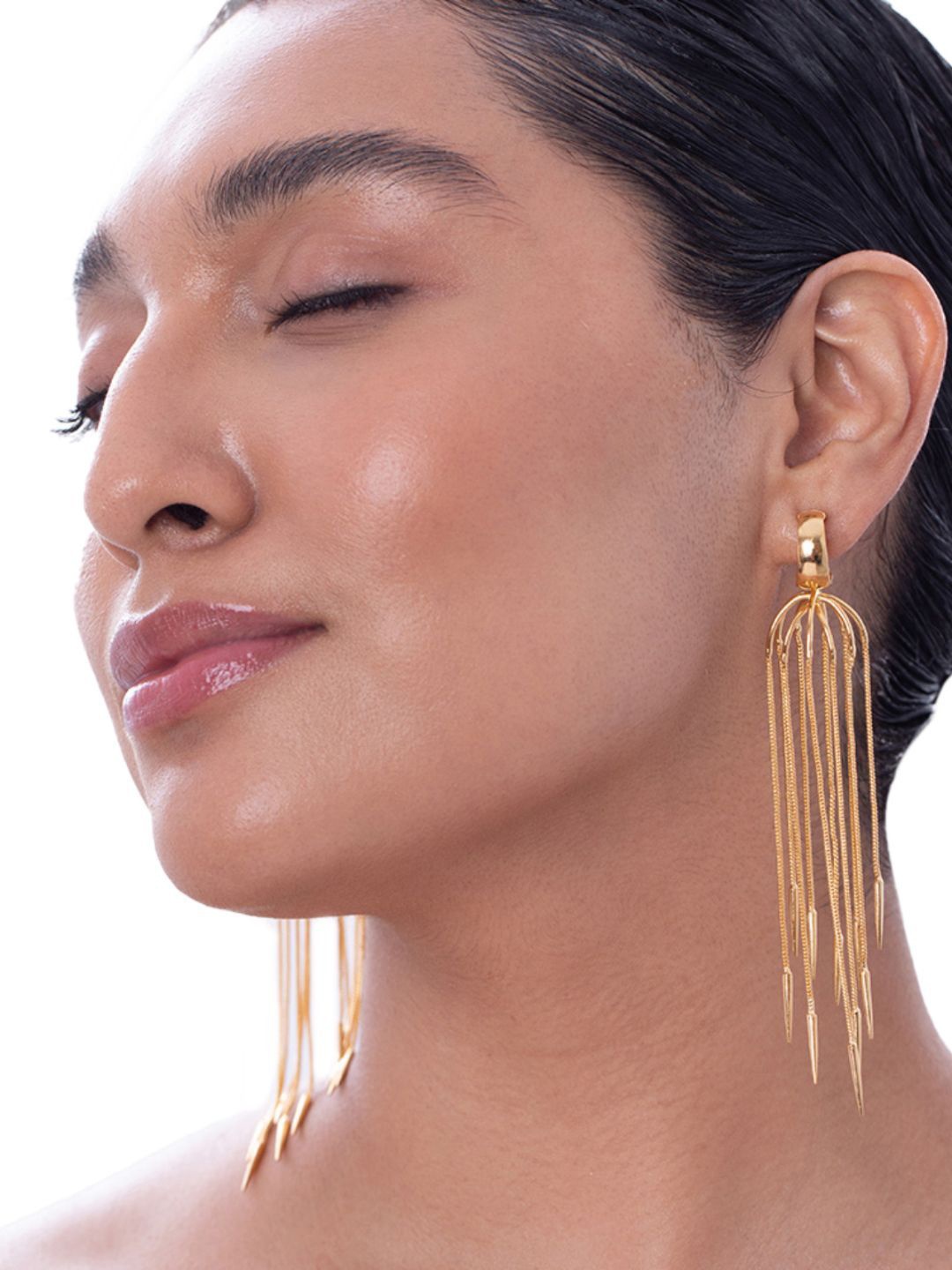 

Ethnic Andaz Classic Drop Earrings, Gold