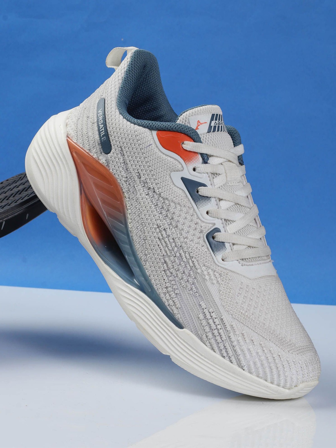 

ABROS Men Mesh Running Shoes, Off white