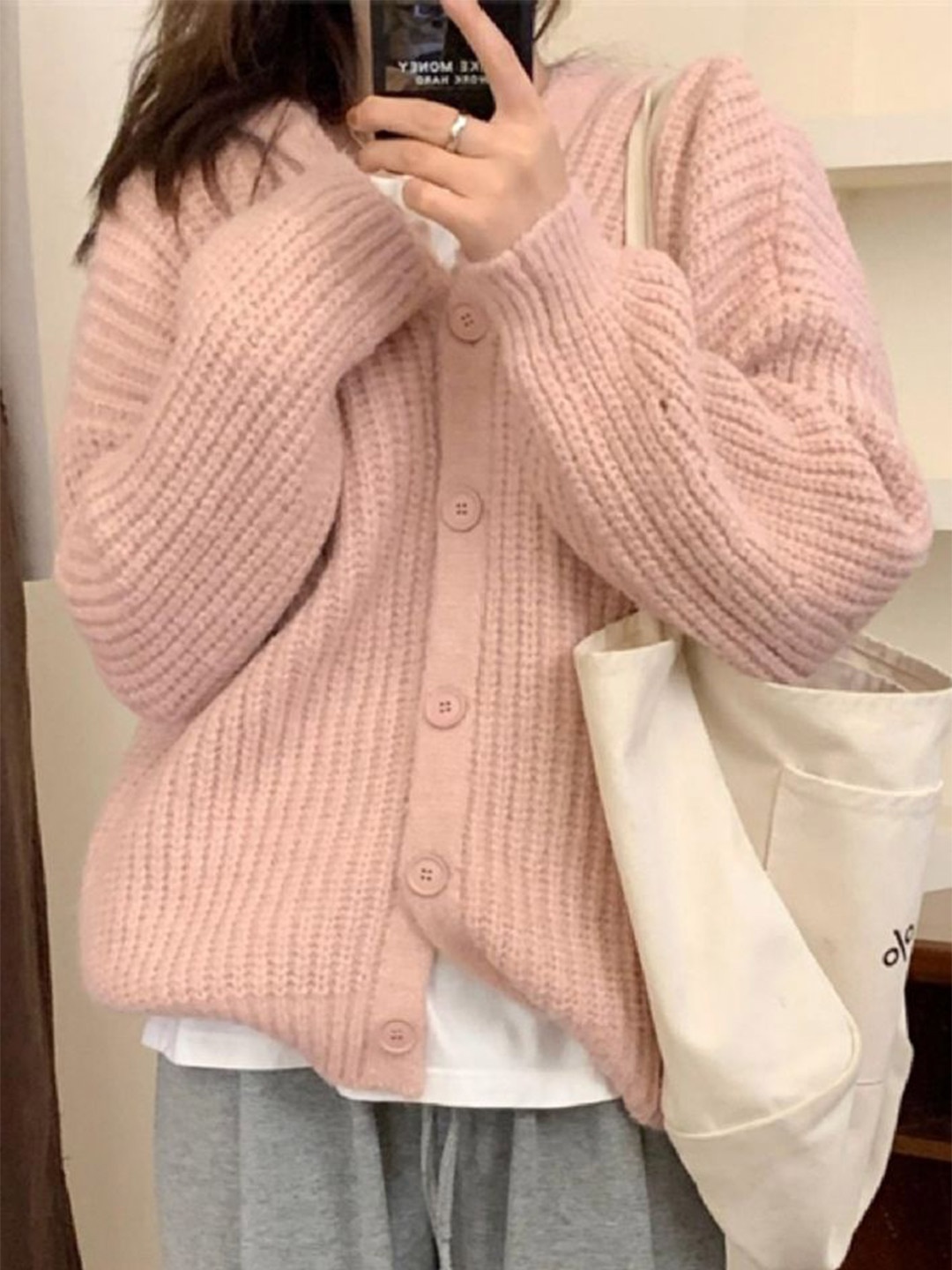 

LULU & SKY Women Free Size Hood Cardigan, Pink