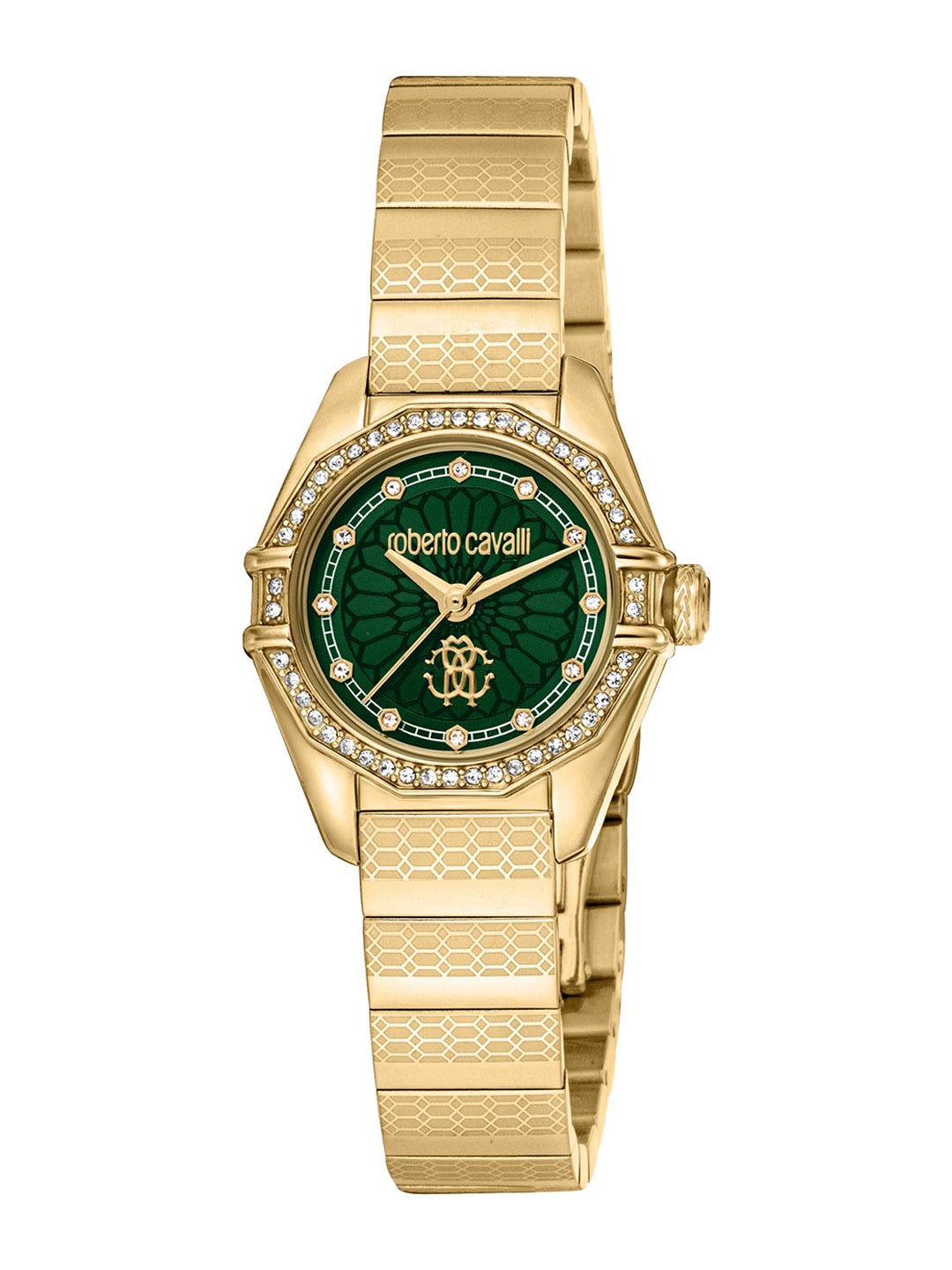 

Roberto Cavalli Women Embellished Dial Analogue Watch RC5L054M0065, Gold