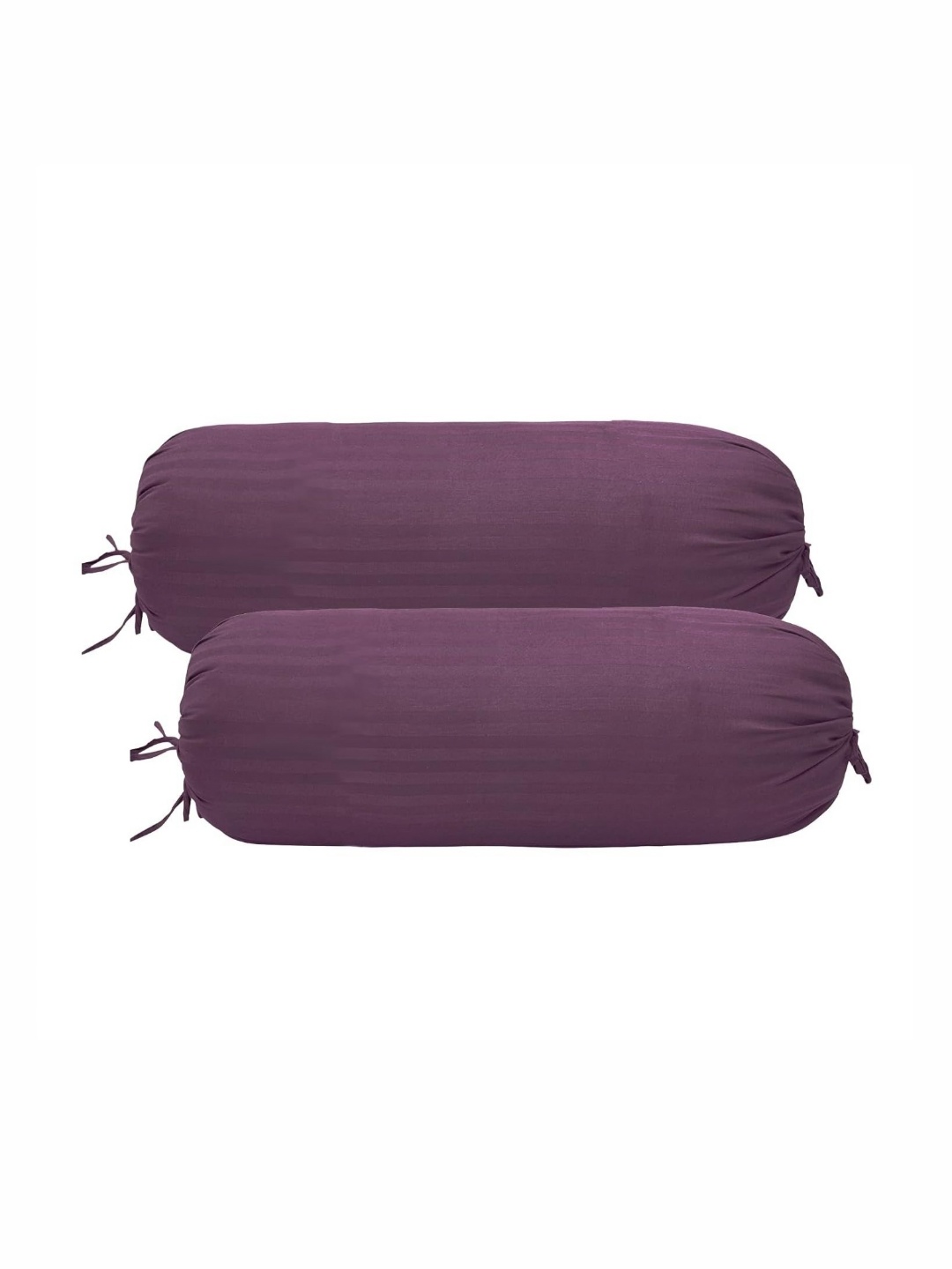 

Trance Home Linen Violet 2 Pieces Striped Cotton 200TC Bolster Covers