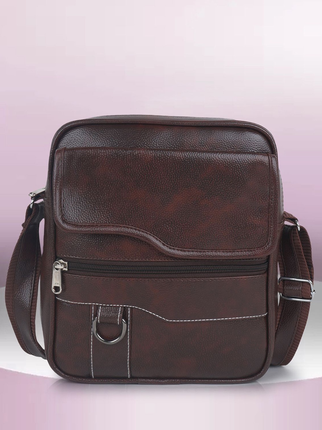

SPOTIC Men Solid Crossbody Sling Bag, Brown