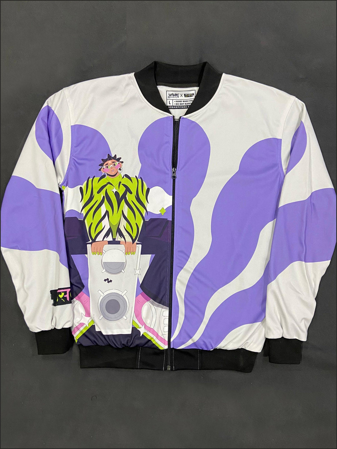 

URBAN PITARA Men Lightweight Outdoor Bomber with Patchwork Jacket, Multi