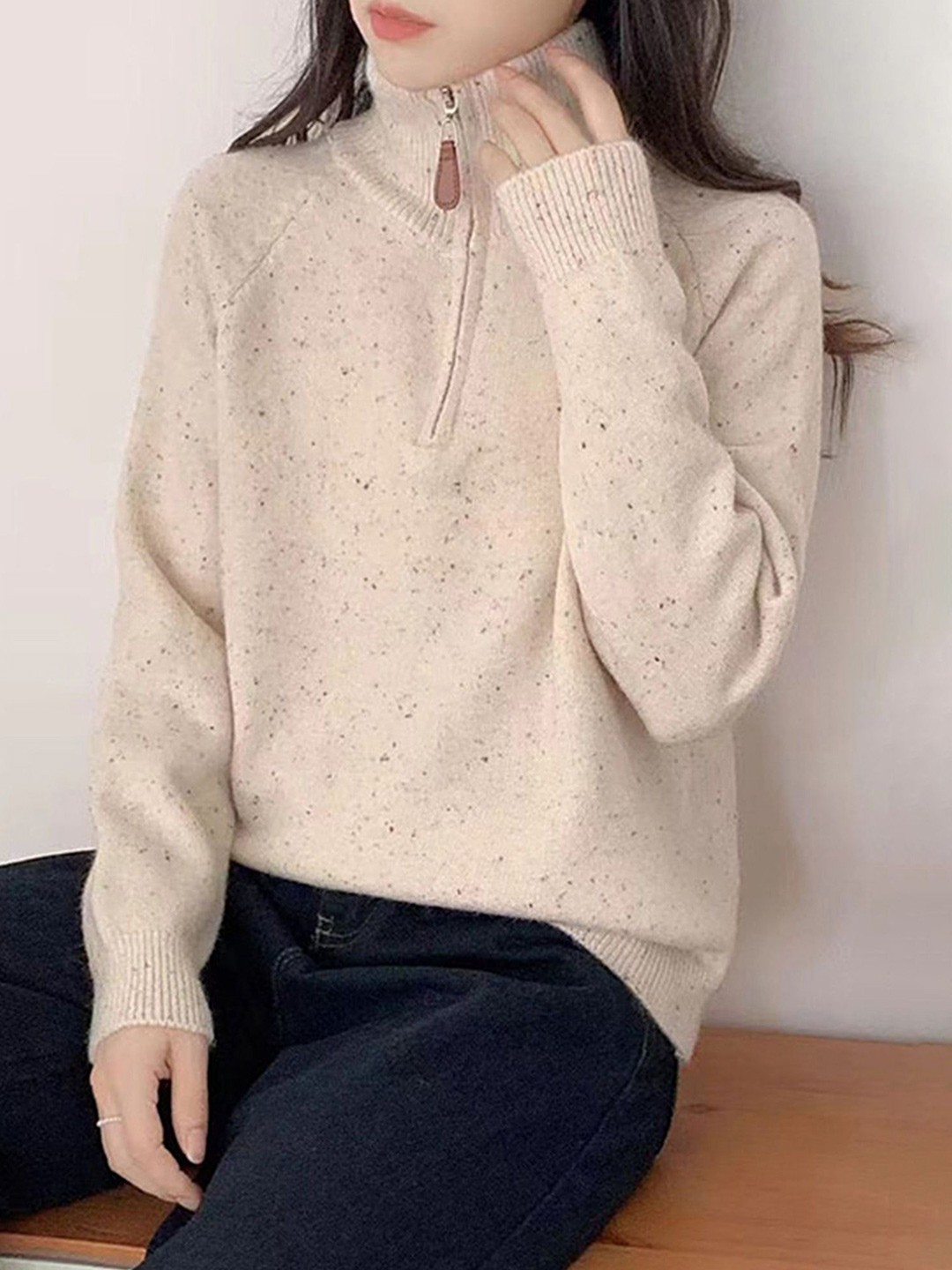 

LULU & SKY Women Pullover Sweater, Beige