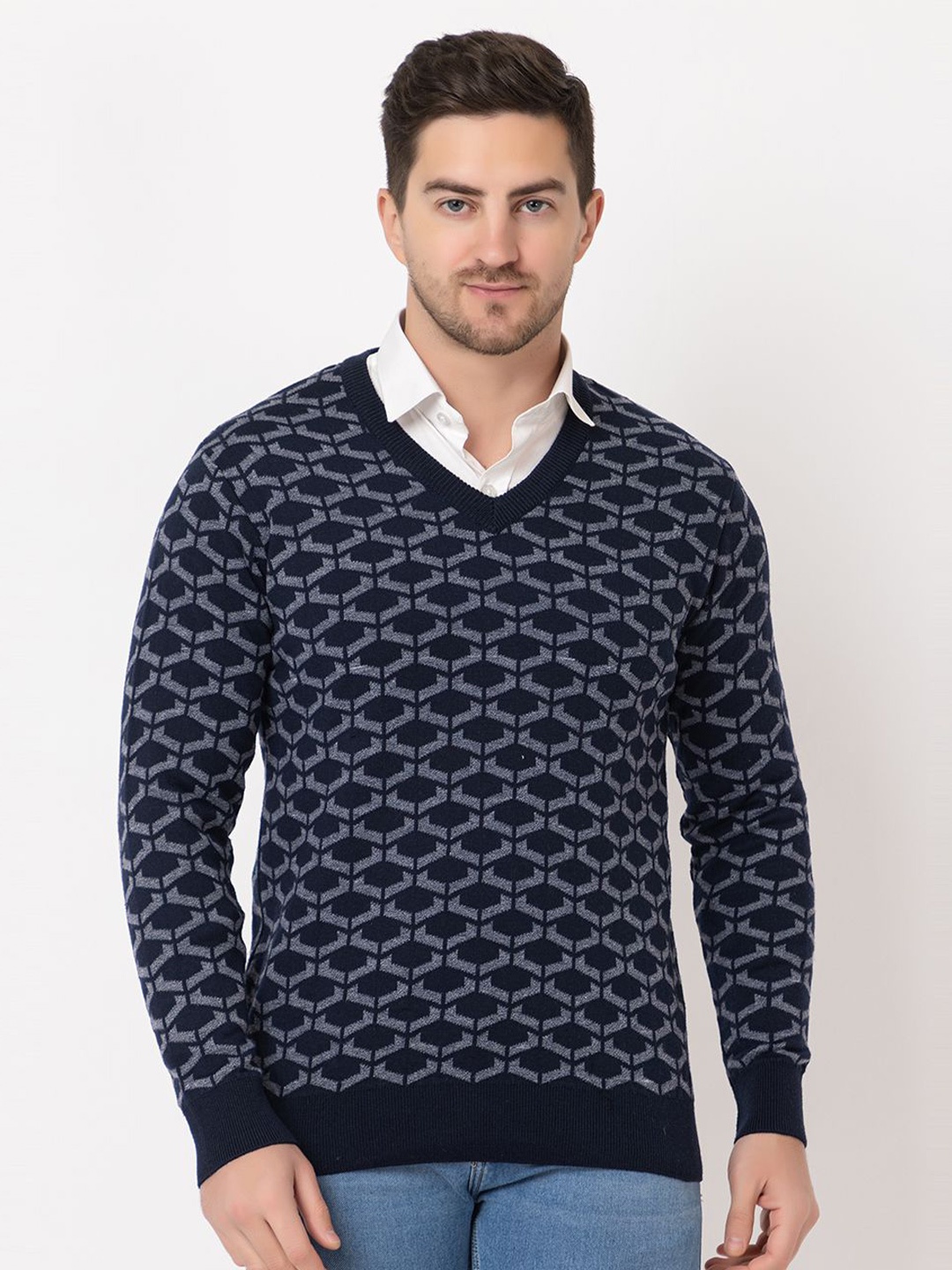 

BeriBlu Men Long Sleeves Fashion, Navy blue