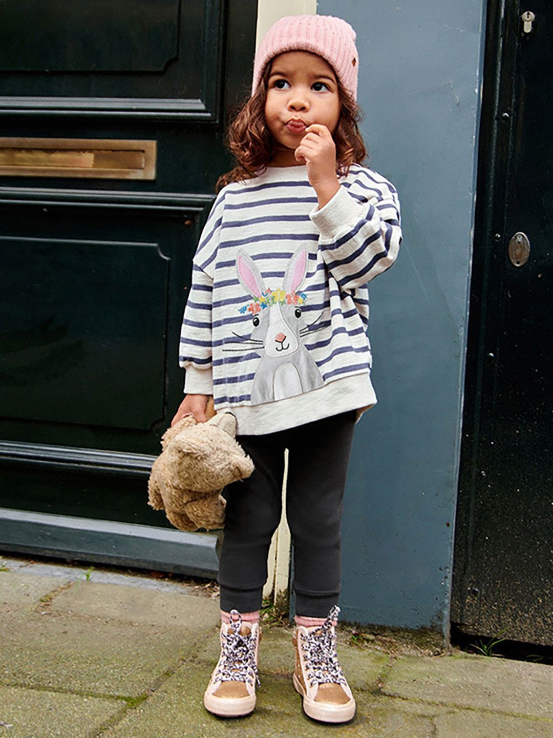 

JC SPARKLE Girls Printed Pure Cotton Sweatshirt with Trousers, White
