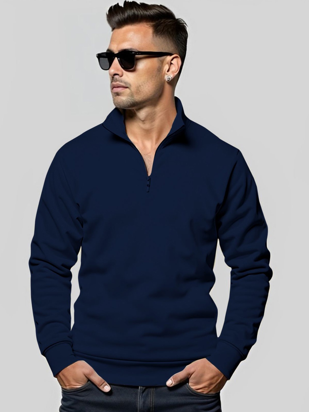 

AUSK Men Sweatshirt, Navy blue