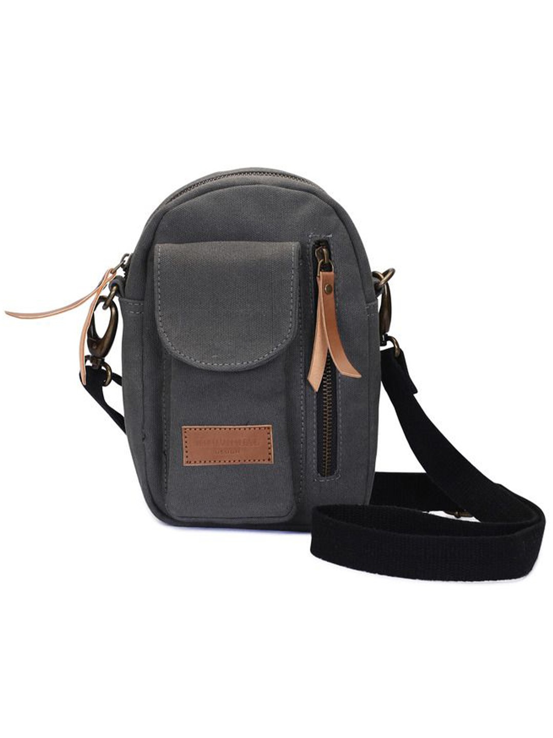 

INDIVIDUAL DESIGN Acid Washed Canvas Cotton Crossbody Bag, Grey
