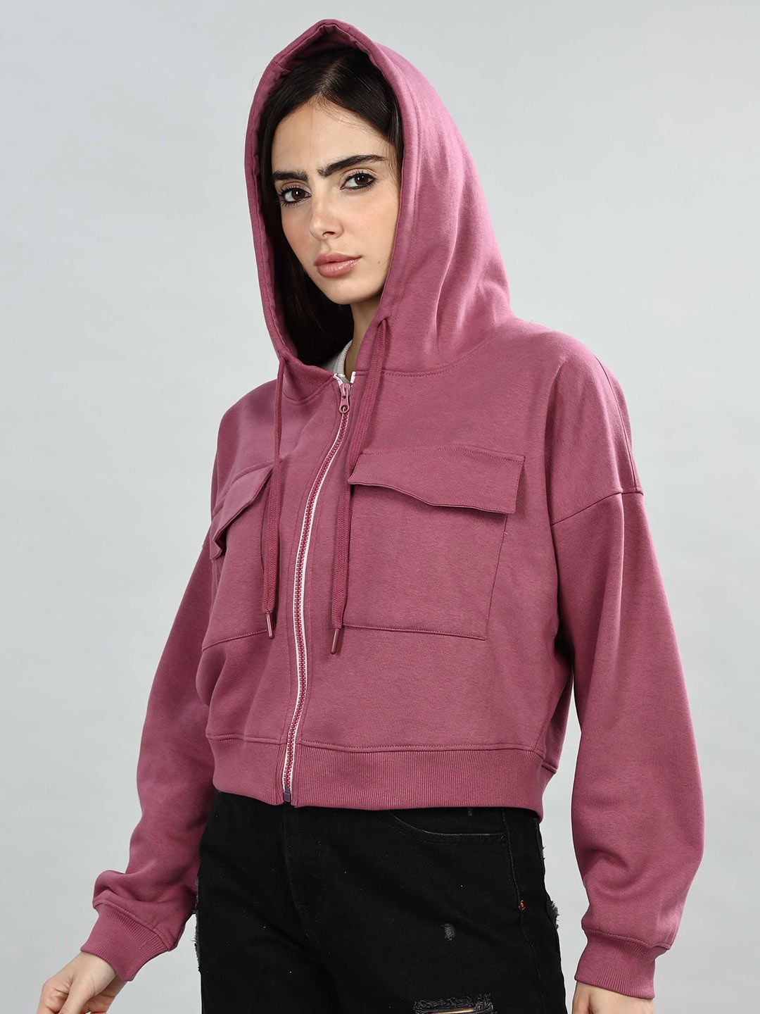 

HEYLAY Women Hooded Sweatshirt, Fuchsia