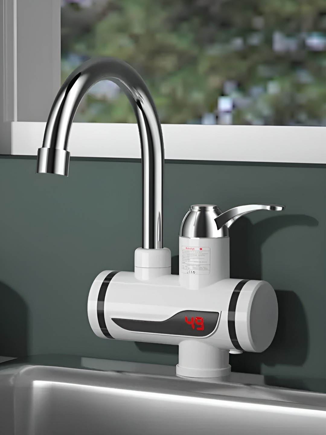 

Adbeni Tankless Instant Water Heater, Silver