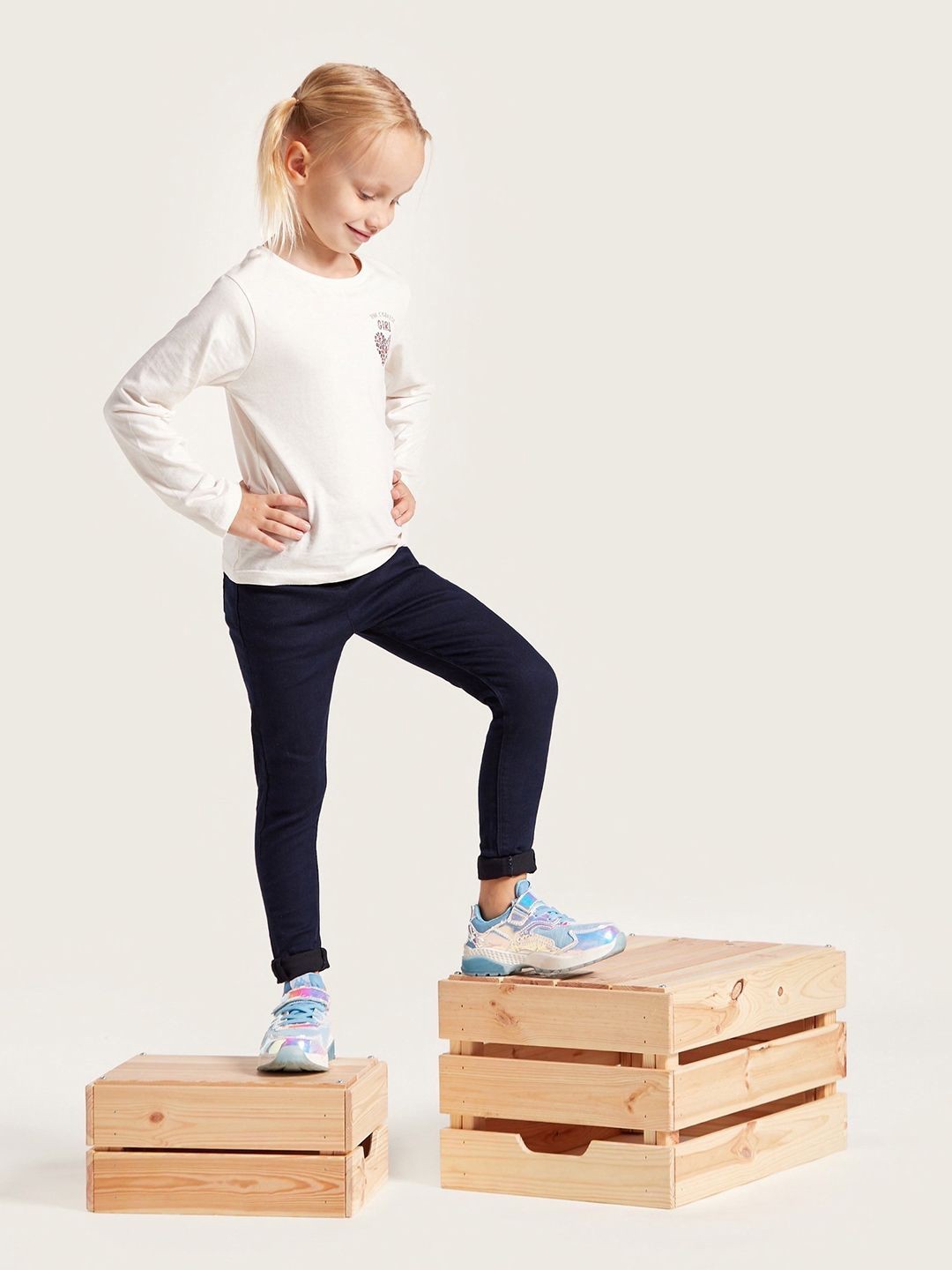 

Juniors by Babyshop Girls Skinny Fit Slip On Jeggings, Blue