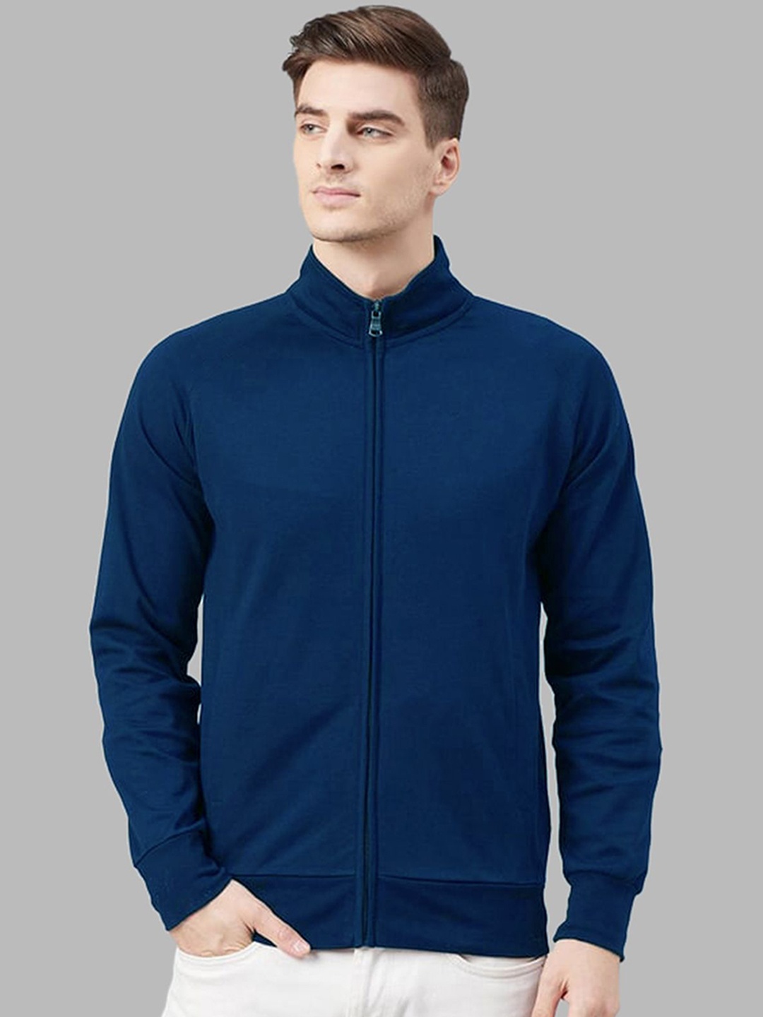 

AUSK Men Fleece Lightweight Bomber with Embroidered Jacket, Teal