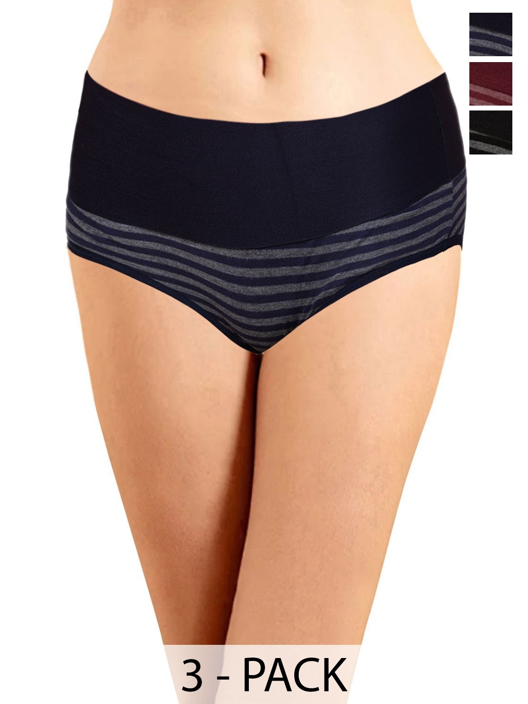 

In Care Women Pack Of 3 Assorted Hipster Briefs - ICBB-002_M