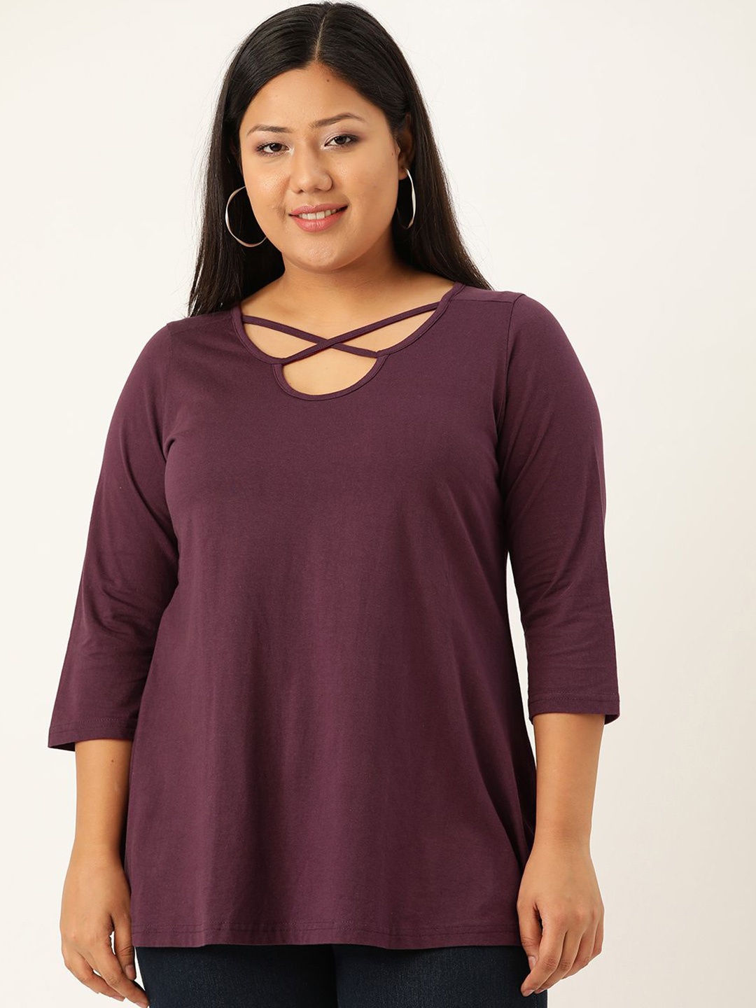 

theRebelinme Cotton Top, Purple