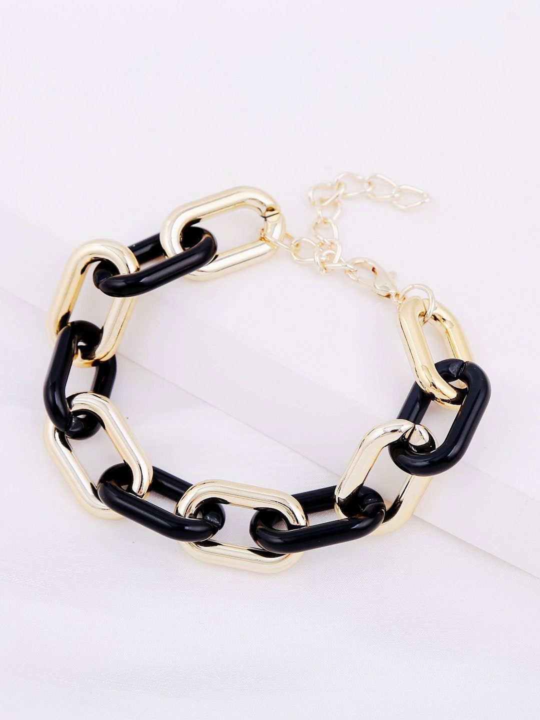 

StyleCast x Revolte Women Handcrafted Gold-Plated Ring Bracelet, Black