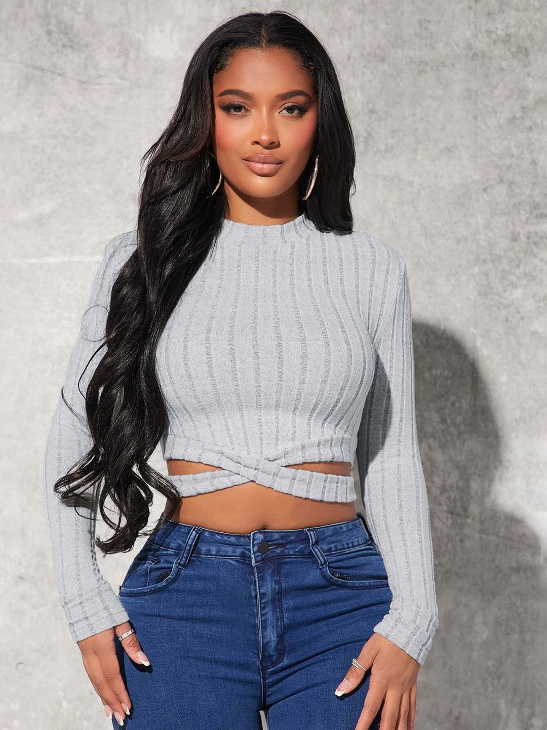 

JC Mode Crop Top, Grey