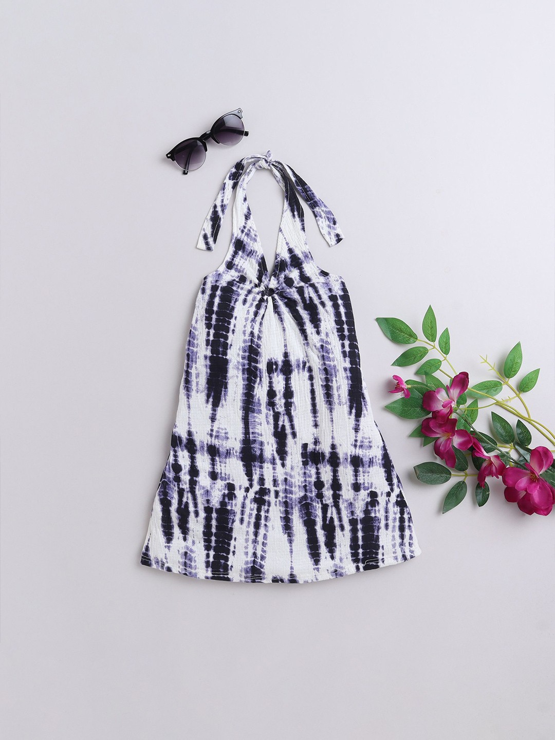 

taffykids Floral Print Halter Neck Maxi Dress, Purple