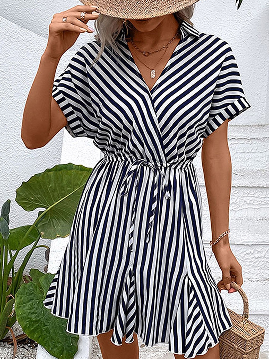 

LULU & SKY Striped Shirt Dress, Blue