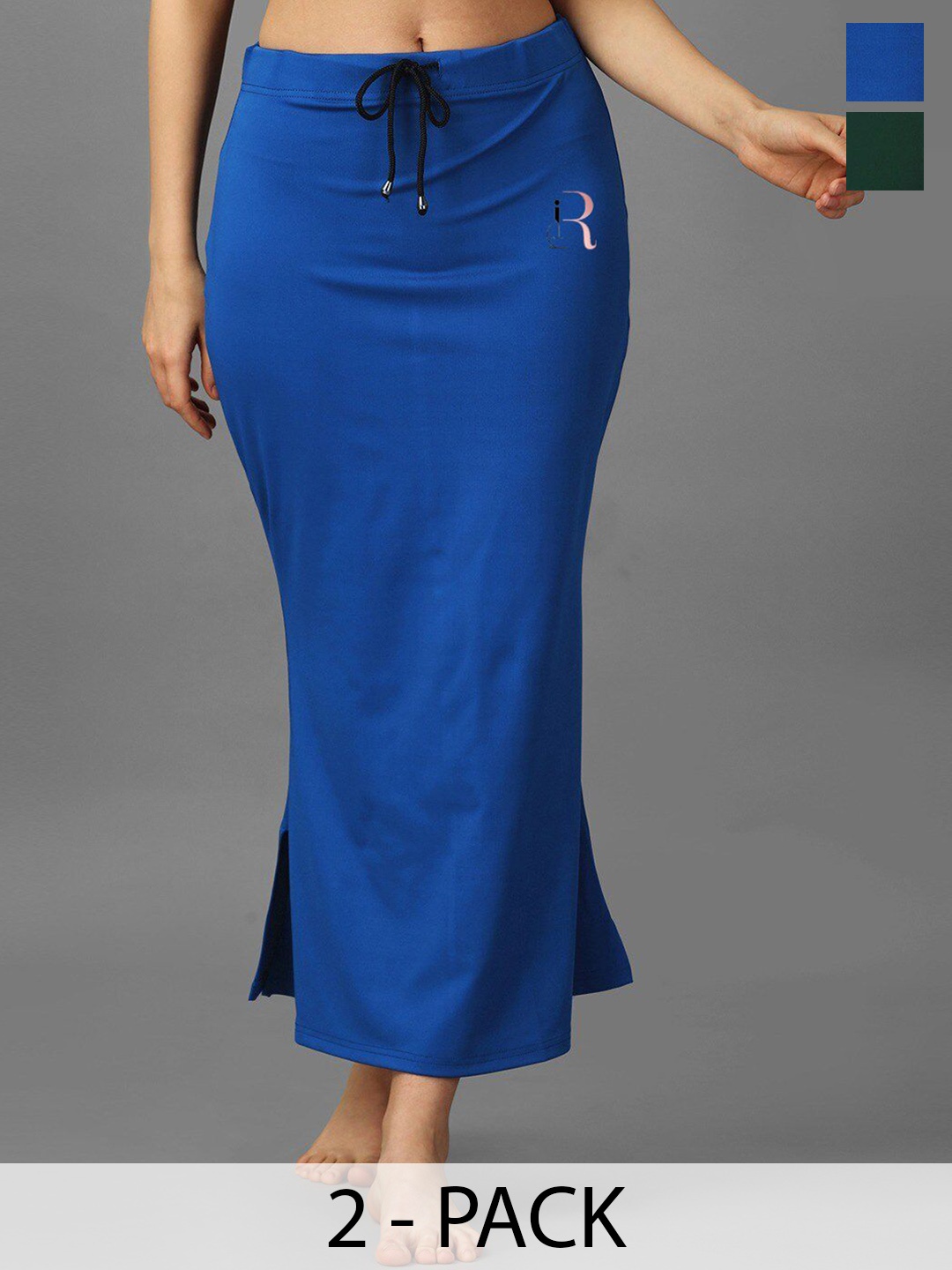

IndianRang Pack Of 2 Stretchable Saree Shapewear, Blue