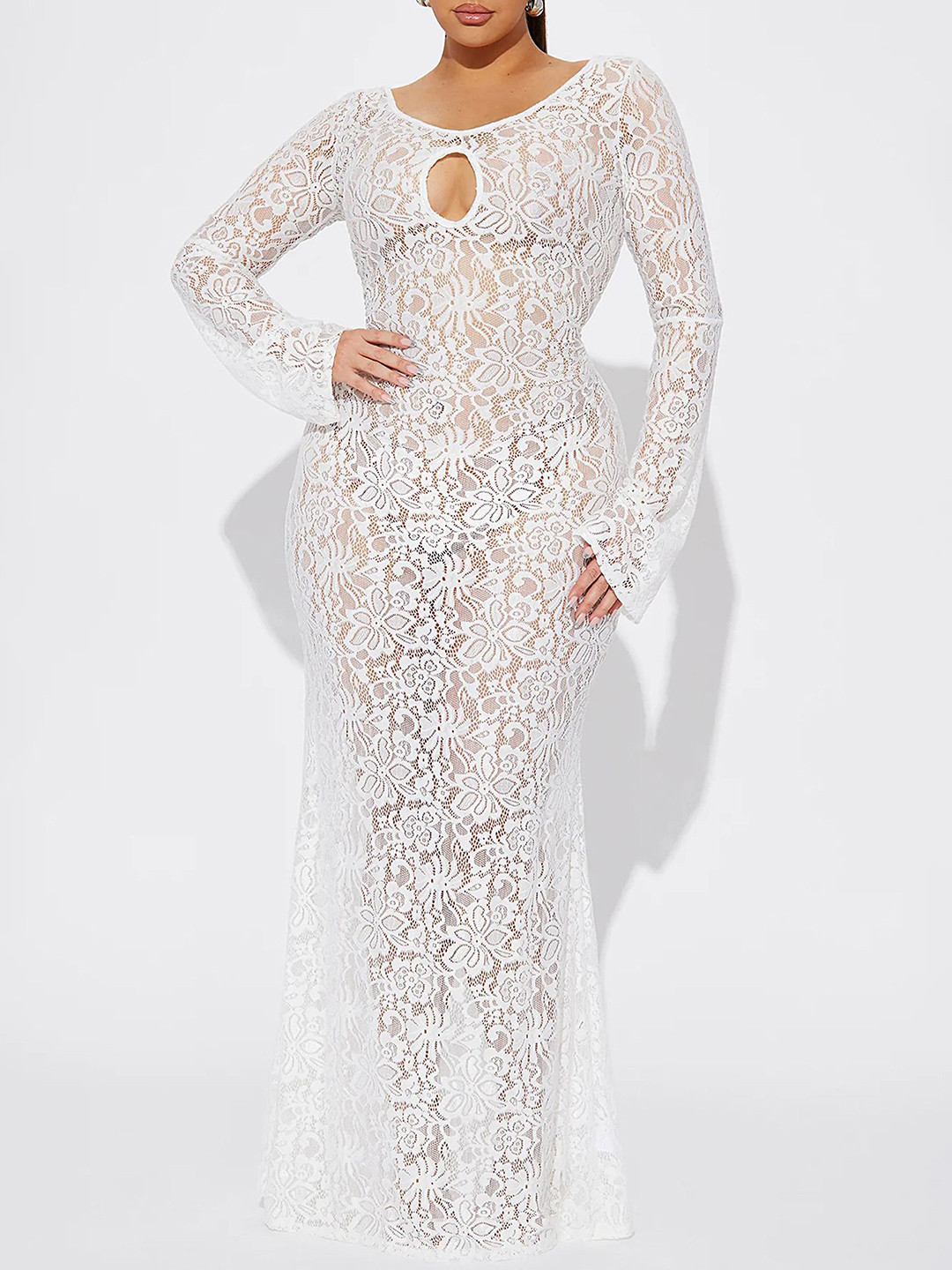 

LULU & SKY Embellished Maxi Dress, White