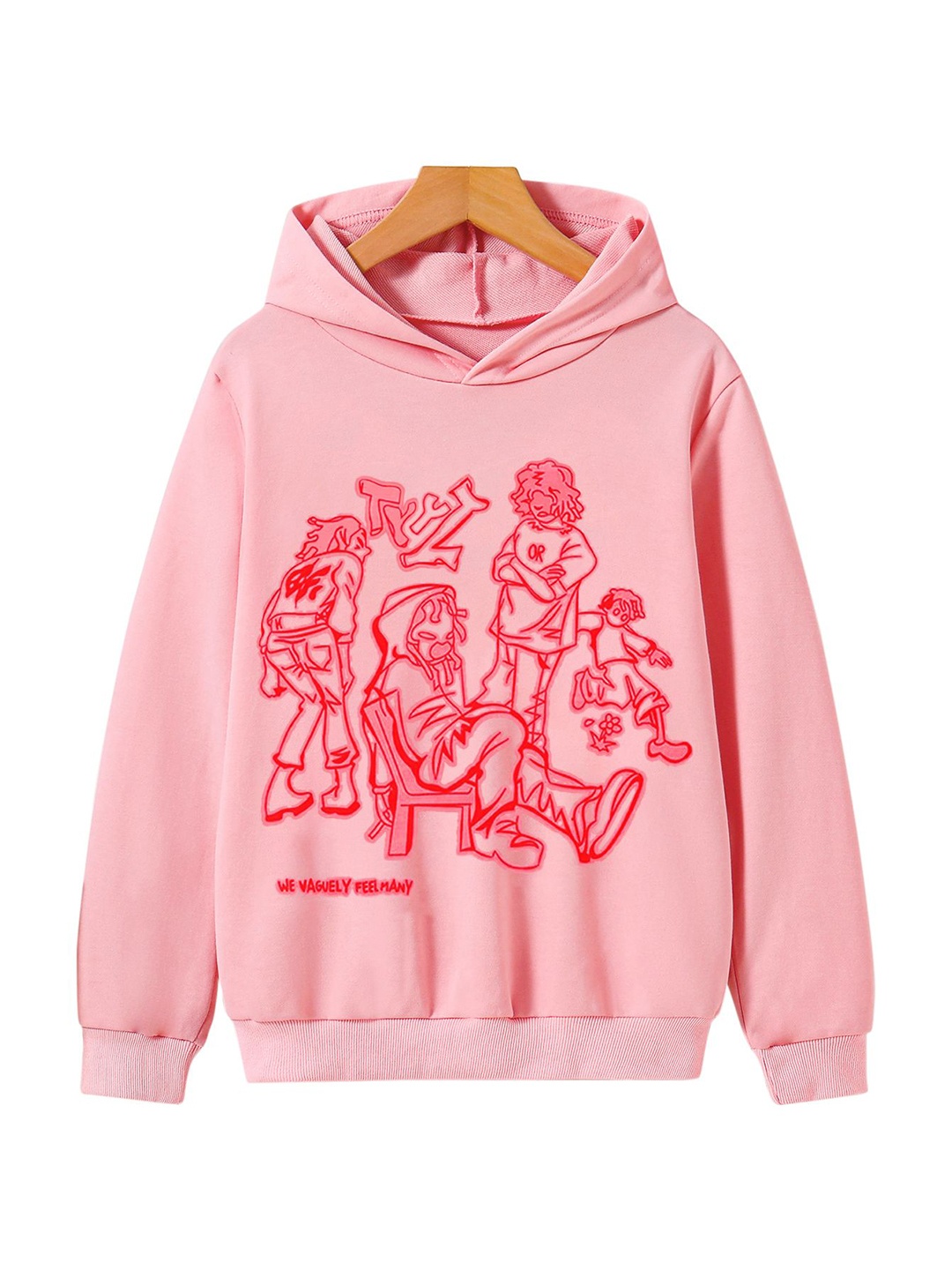 

StyleCast x Revolte Girls Printed Hooded Sweatshirt, Pink