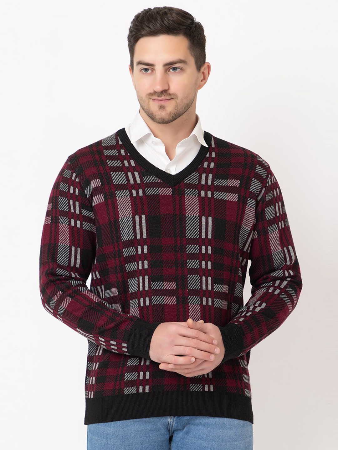 

BeriBlu Men Printed Pullover, Black