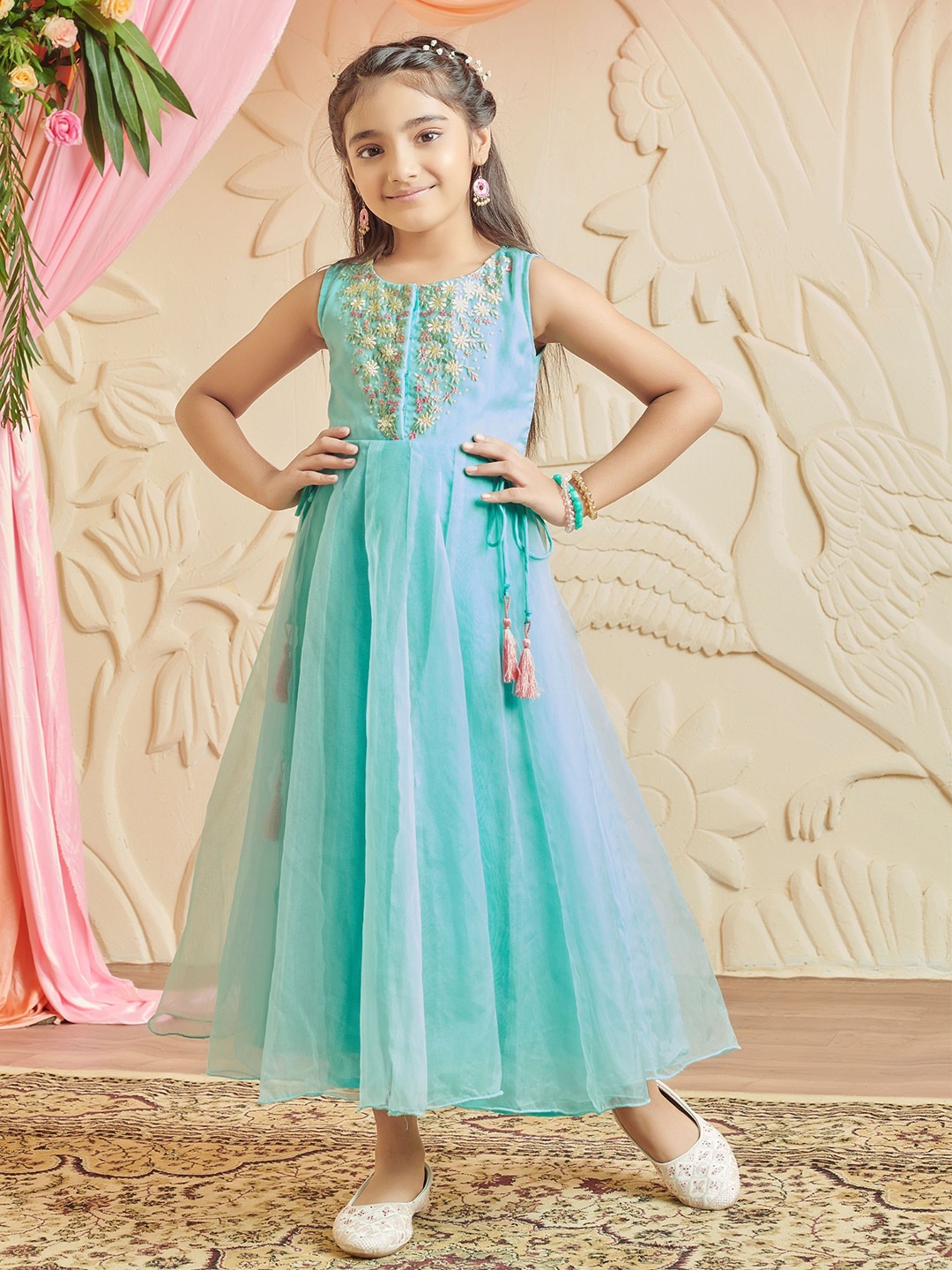 

MASTARANG Embroidered Dress, Green
