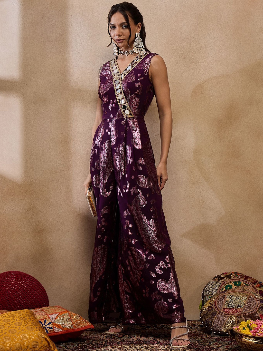 

MABISH by Sonal Jain Basic Jumpsuit, Purple