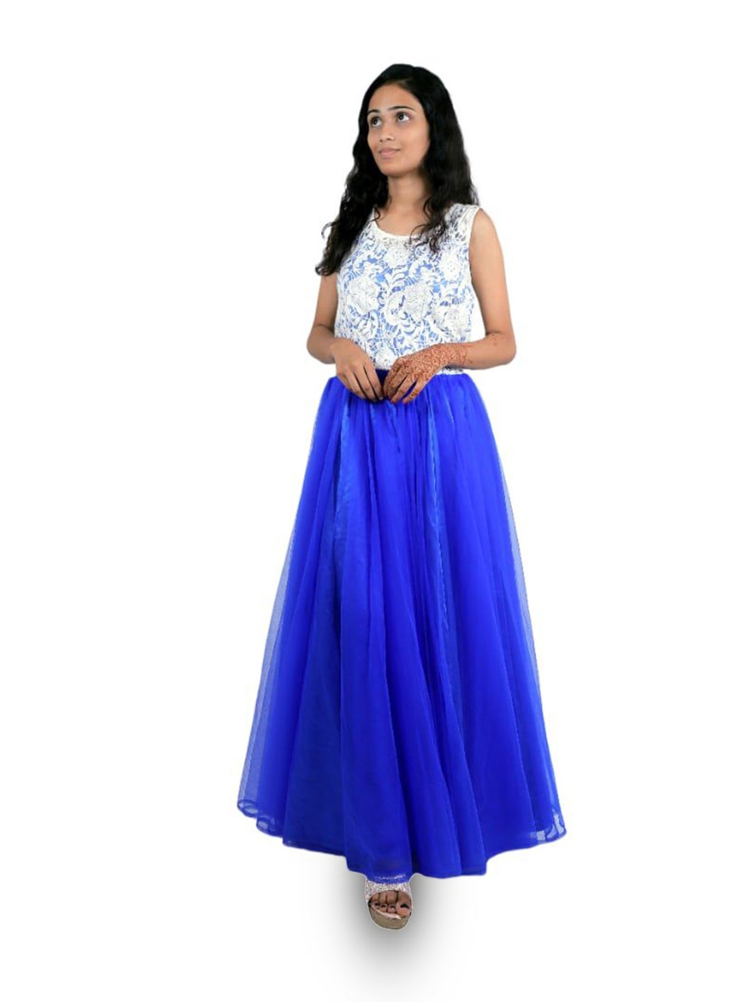 

TILISM Net Maxi Dress, Blue