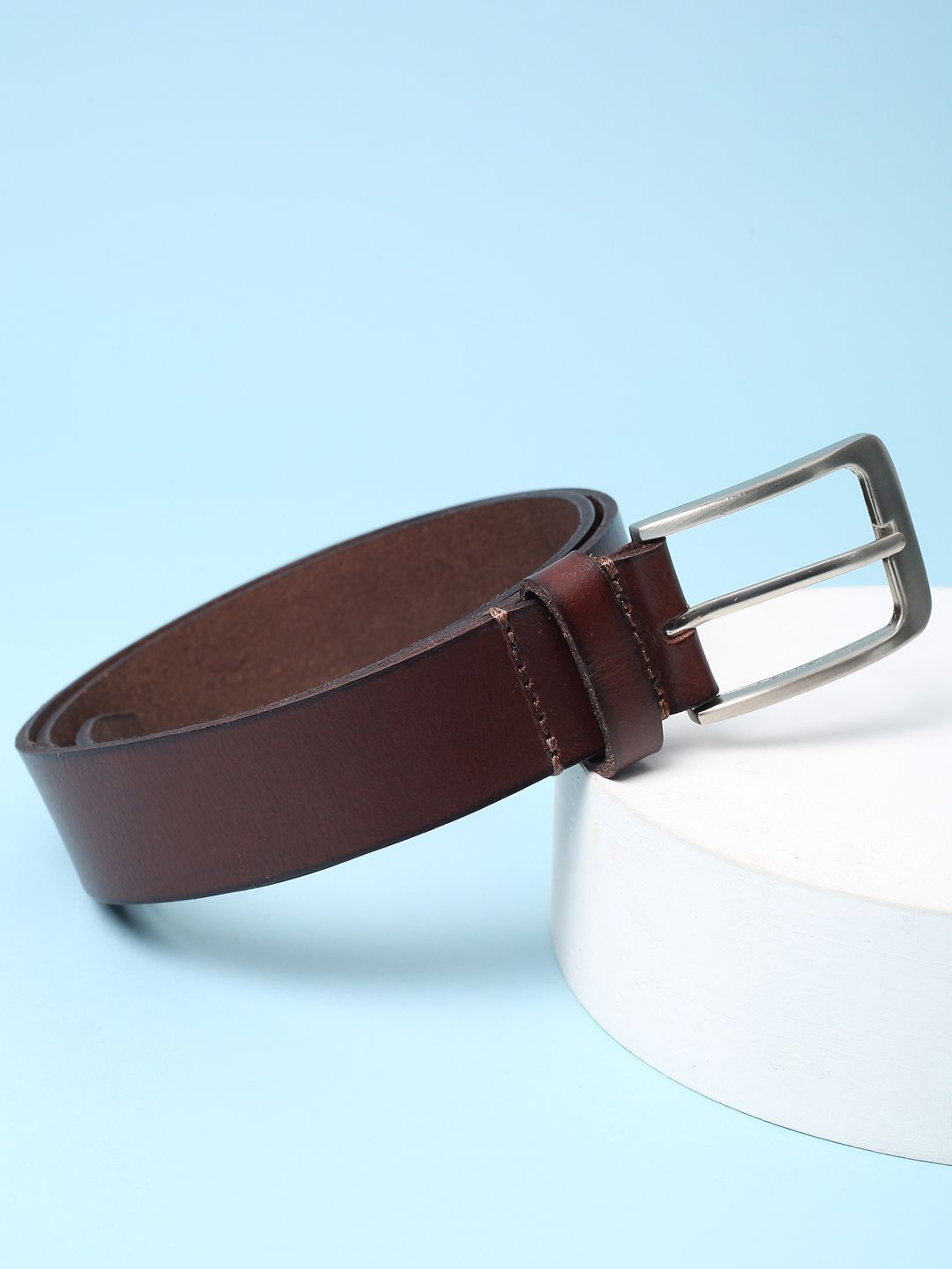 

Van Heusen Men Textured Leather Formal Belt, Brown