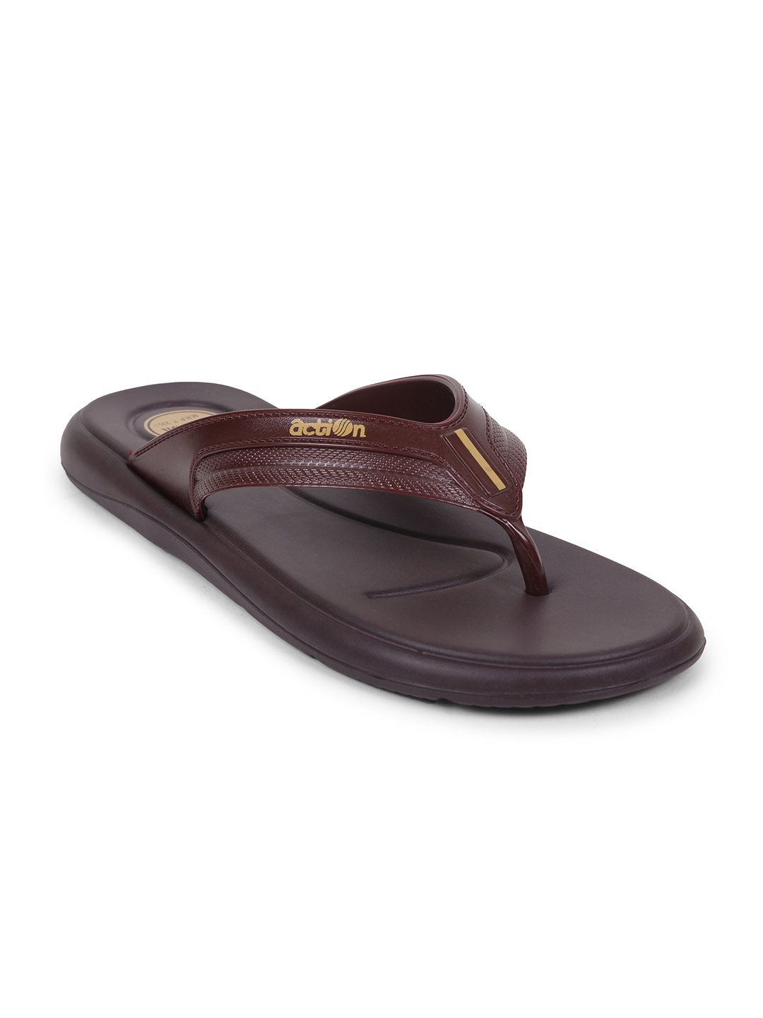 

Action Men Rubber Thong Flip-Flops, Brown