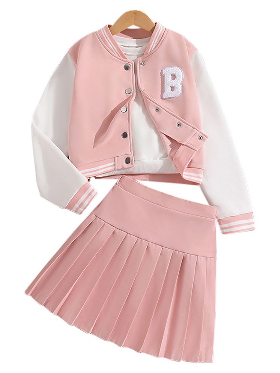 

StyleCast x Revolte Girls Colourblocked Top with Skirt, Pink