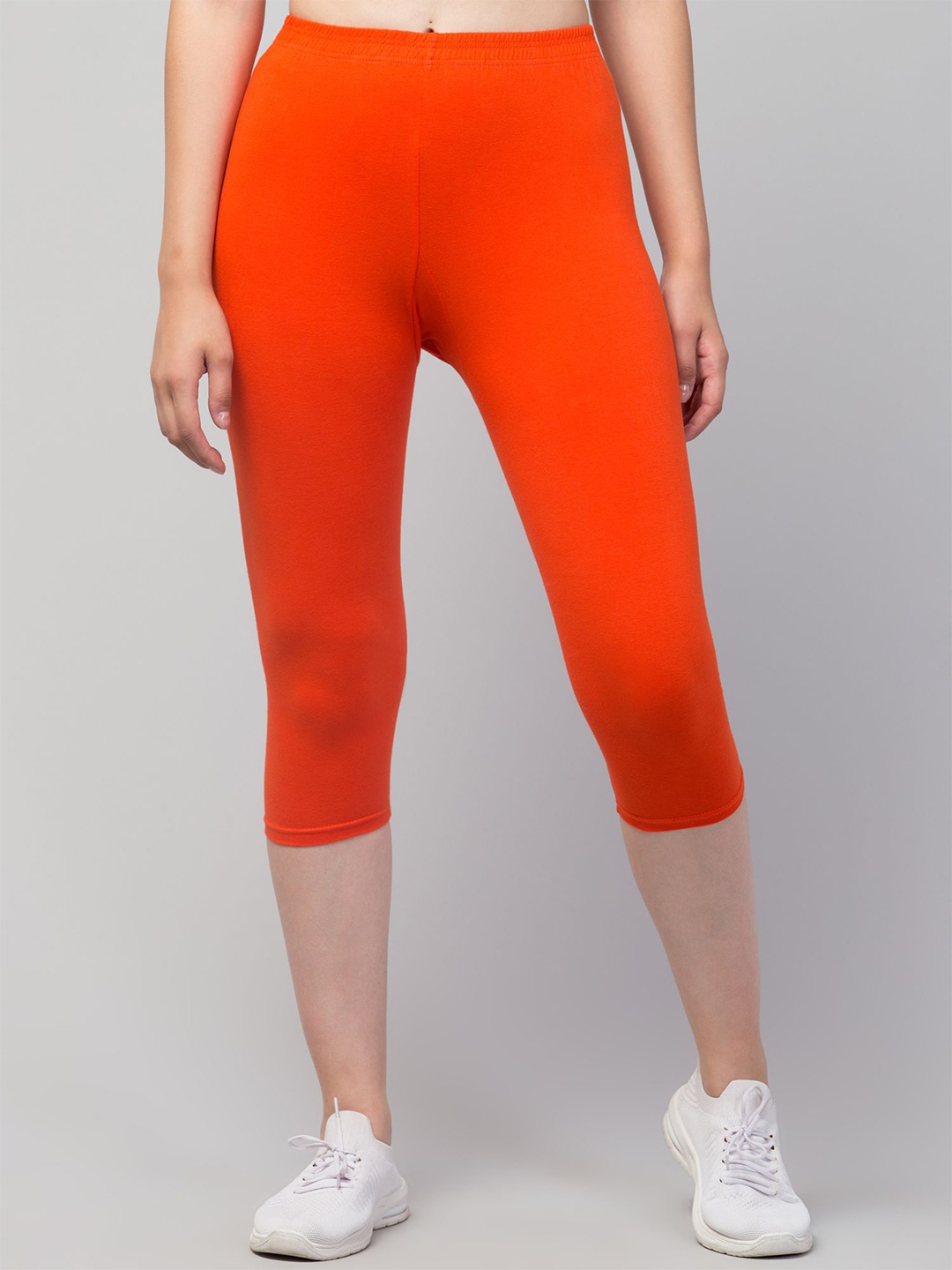 

DRAXSTAR Women Skinny Fit Capris, Orange