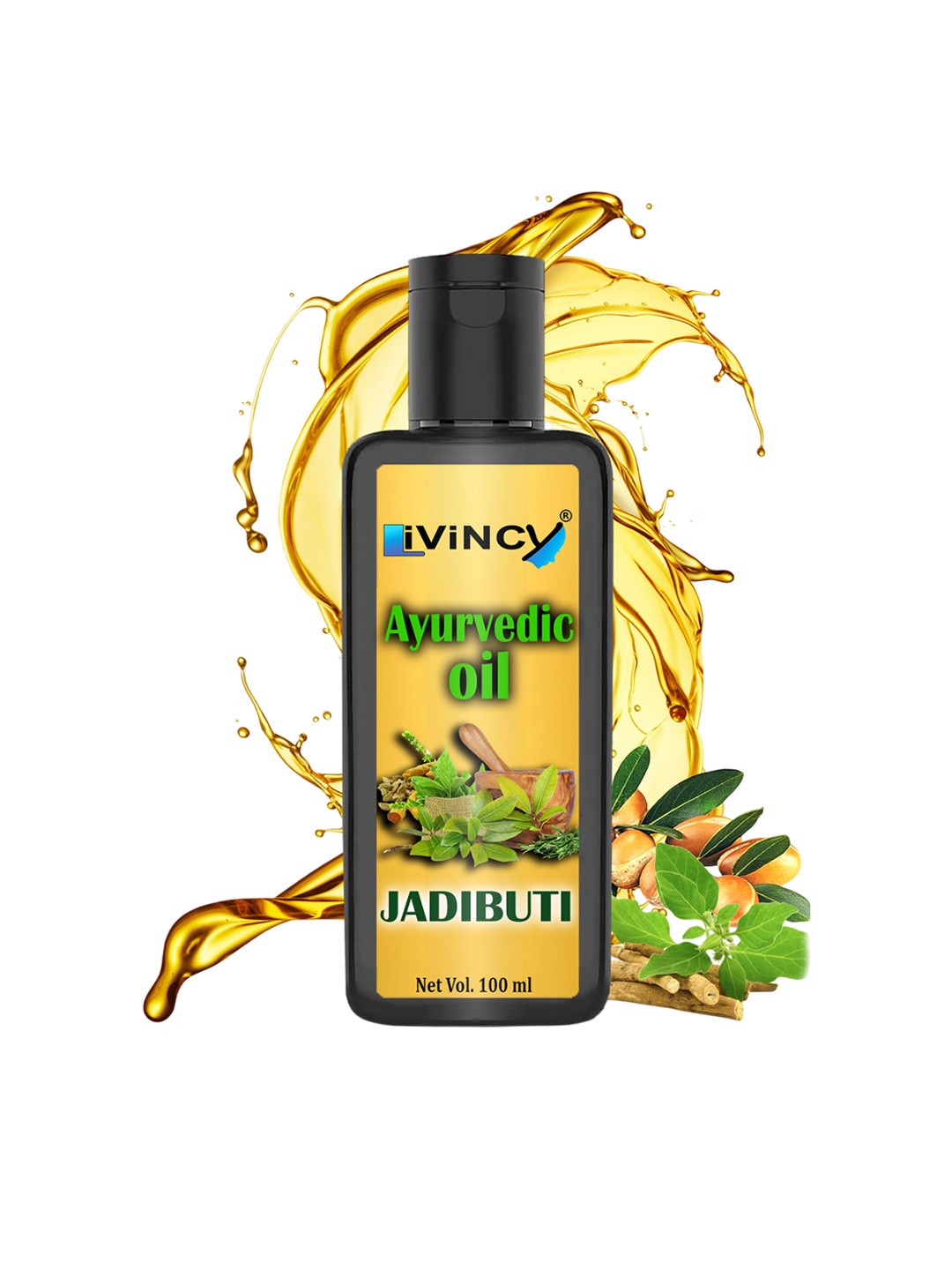 

LIVINCY Ayurvedic Jadibuti Hair Oil For Hair Fall Control - 100 ml, Transparent