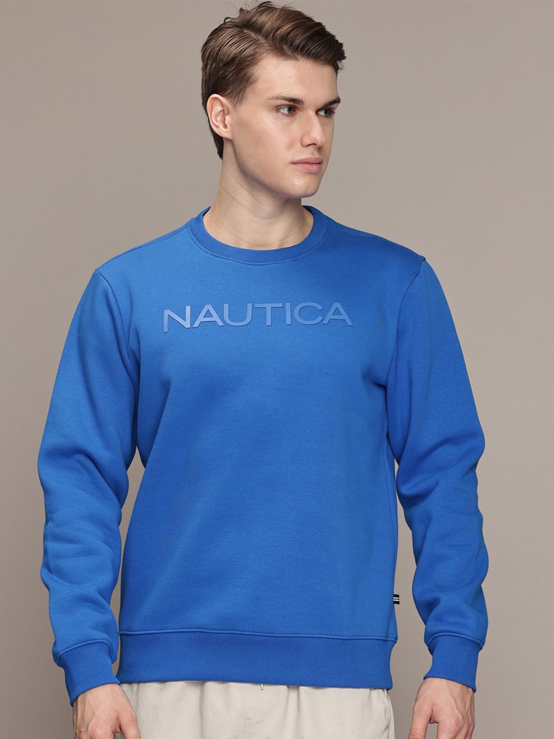 

Nautica Men Round Neck Sweatshirt, Blue