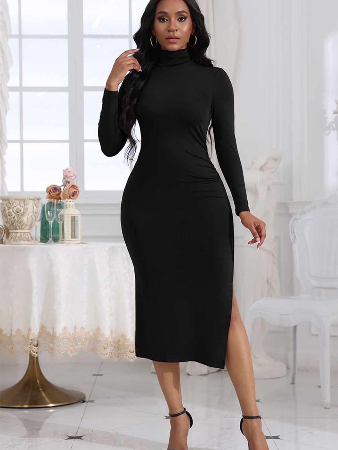 

LULU & SKY Bodycon Midi Dress, Black