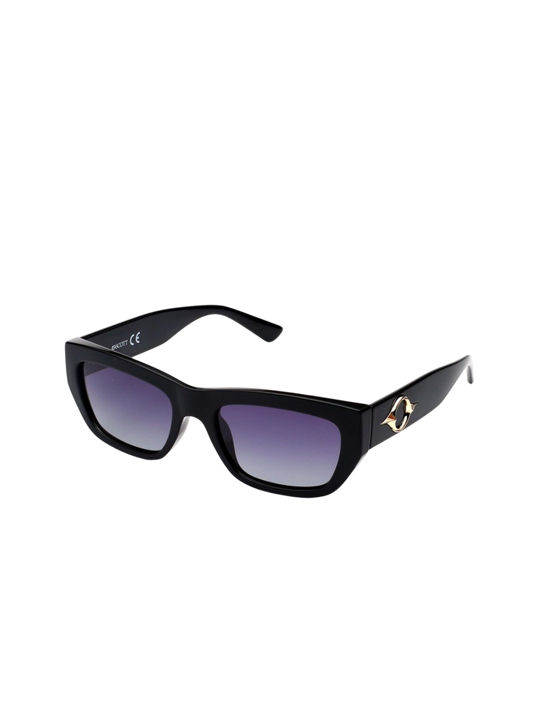 

SCOTT Women Rectangle Sunglasses with UV Protected Lens, Black