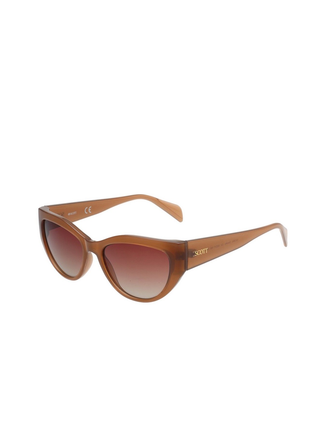 

SCOTT Women Cateye Sunglasses with UV Protected Lens, Brown