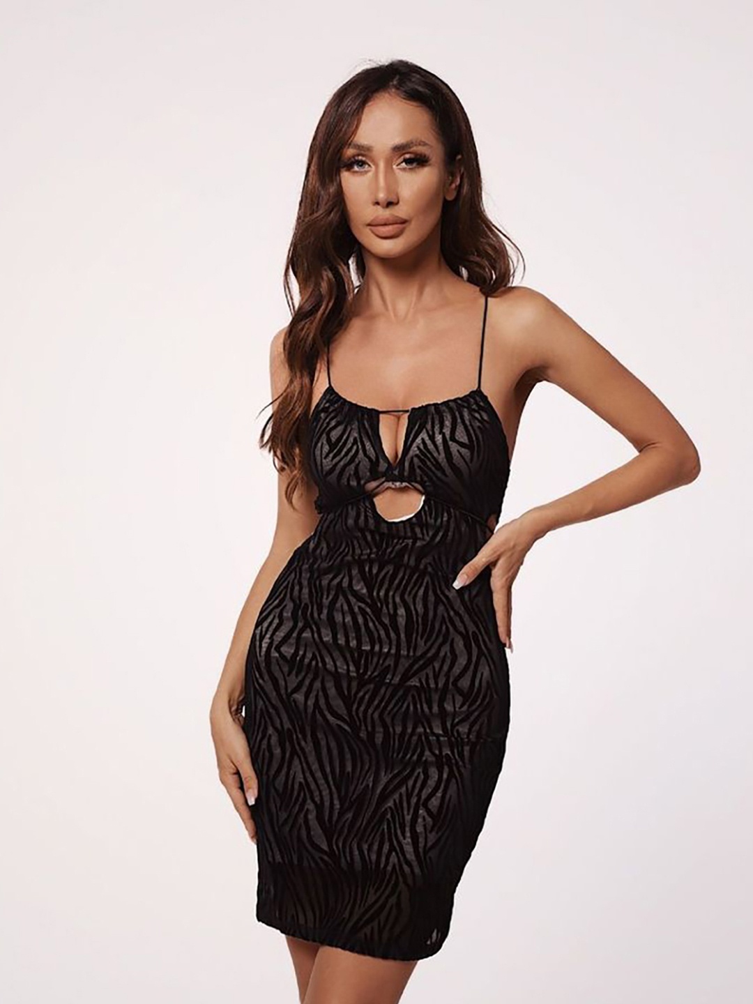 

LULU & SKY Embellished Bodycon Dress, Black