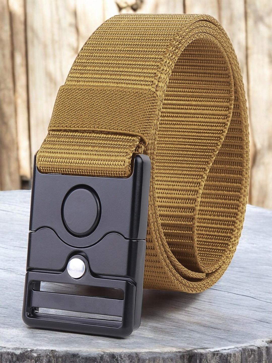 

glitchez Men Belt, Gold