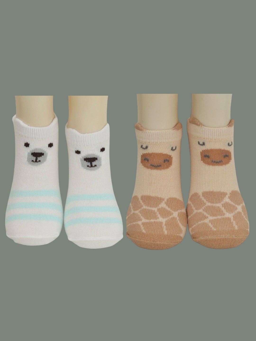 

Yellow Bee Infant Boys Pack Of 2 Cotton Ankle-Length Socks, White