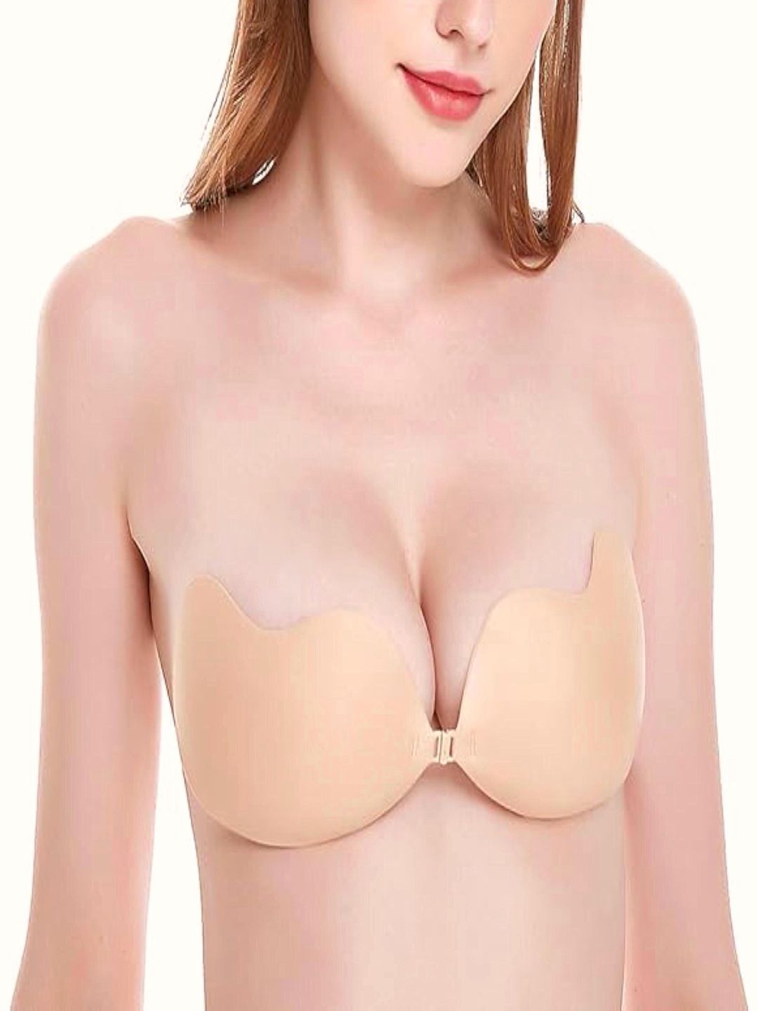 

Qenixo Women All Day Comfort Stick-On Lingerie accessories, Beige