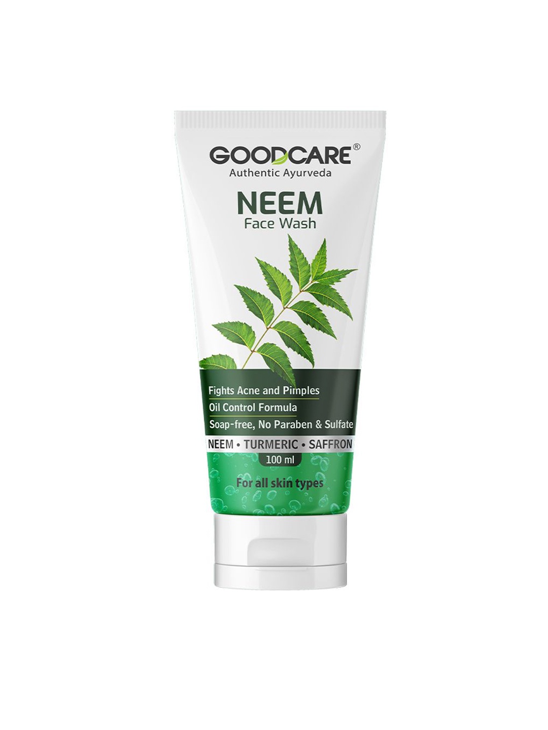 

GOODCARE Goodcare Neem Facewash with Neem Turmeric & Saffron - 100 ml, Green