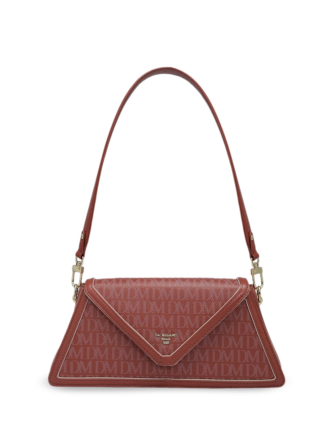 

Da Milano Textured Leather Shoulder Bag, Maroon