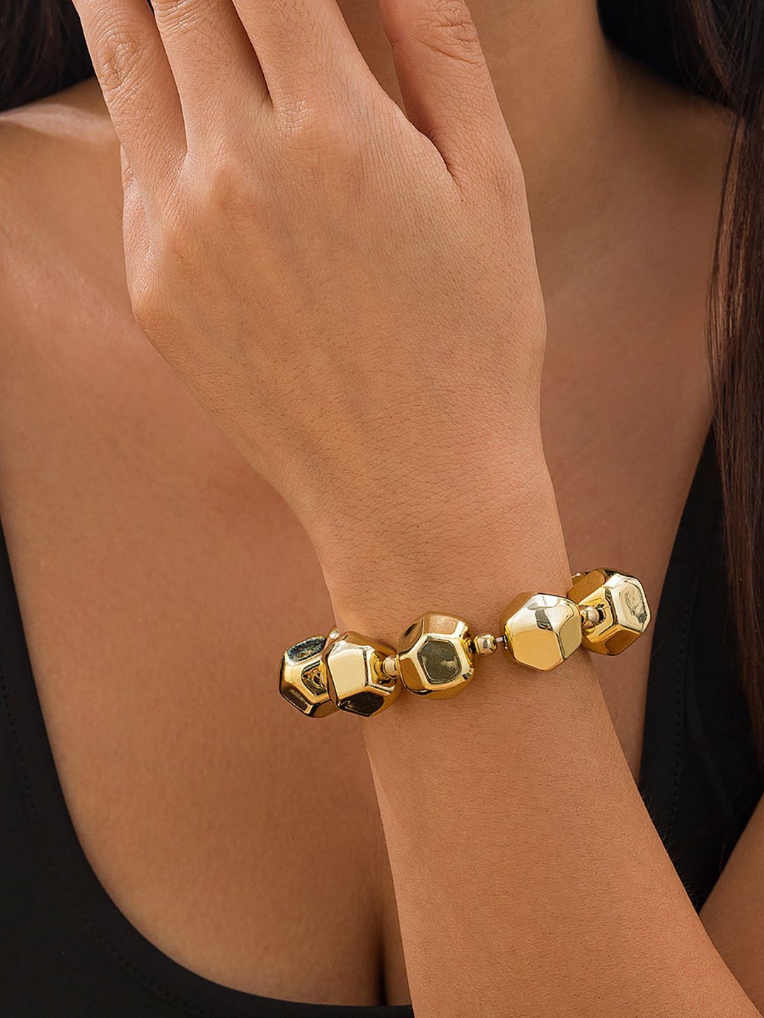 

StyleCast x Revolte Women Hand Painted Gold-Plated Bracelet