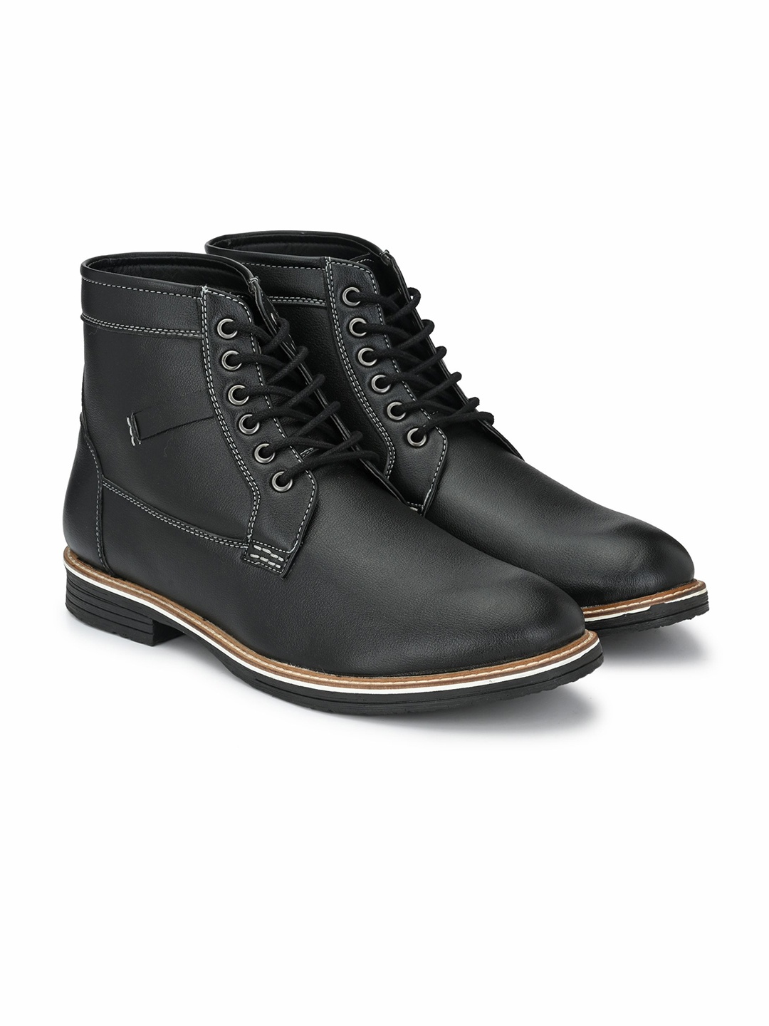 

The Roadster Lifestyle Co Men Casual Lace Up Boots, Black