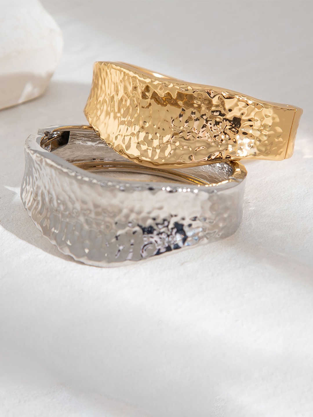 

StyleCast x Revolte Women Oxidised Silver-Plated Kada Bracelet